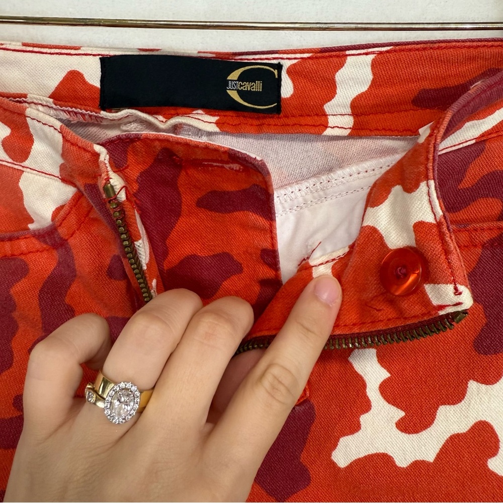 Roberto Cavalli Vibrant Red and White Skinny Jeans - Picture 8 of 16